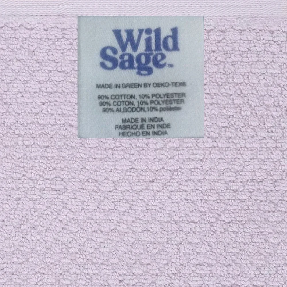 new LAVENDER Wild Sage Savannah 90% Cotton Towel Set BATH + HAND + WASHCLOTH
